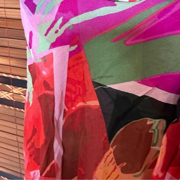 🌟3/$20🌟 Donna Ricco New York 4P Multi Color 100% silk floral dress - Picture 5 of 7
